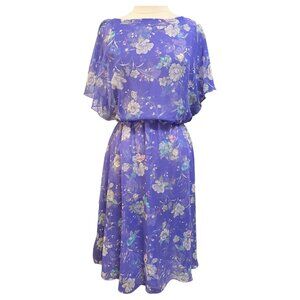 Vintage periwinkle floral dress